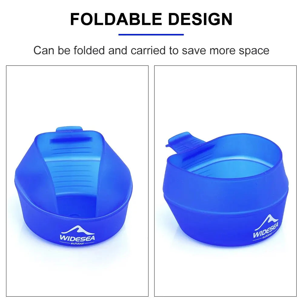 Opvouwbare Campingbeker 250 ml TPE Met Handvat – Draagbare Outdoor Mok