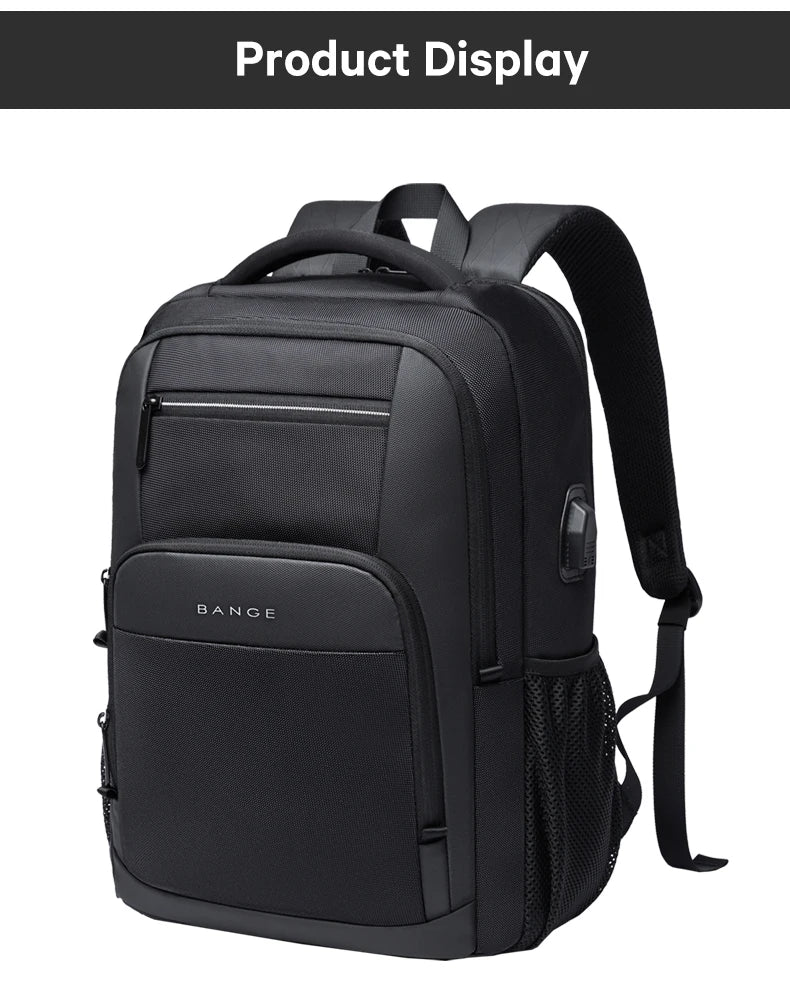 Waterdichte Rugzak met USB‑Oplaadpoort – Laptoprugzak 15,6″ Unisex School & Reis