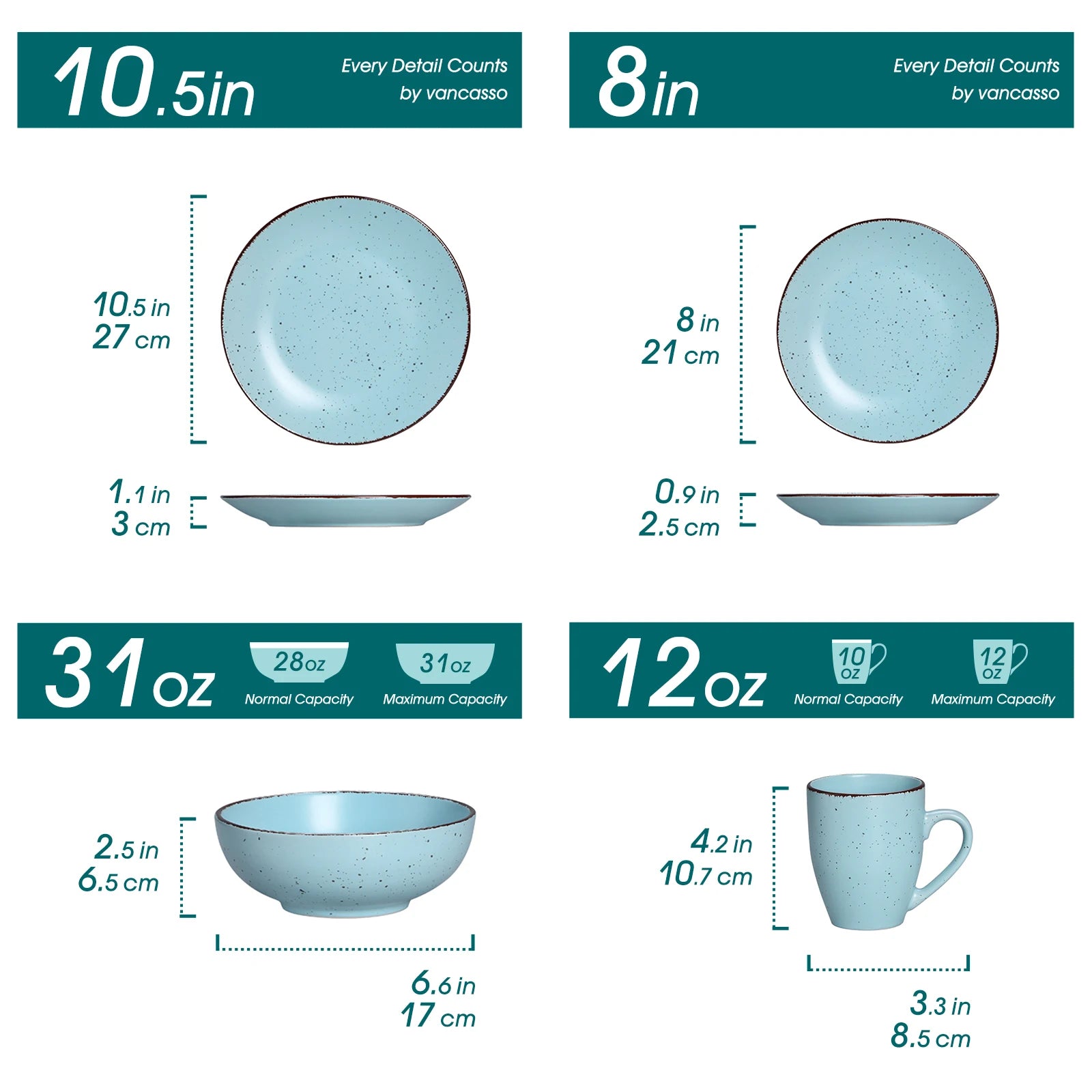 16-delig Blauw Steengoed Serviesset – Duurzaam en Stijlvol Aardewerk voor Dagelijks Gebruik