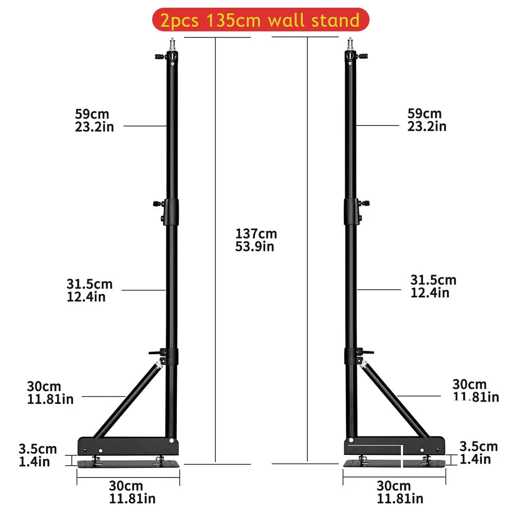 Softbox Wand Monopod Arm voor LED Ringlamp – Studio Statief voor Fotografie en Live Stream