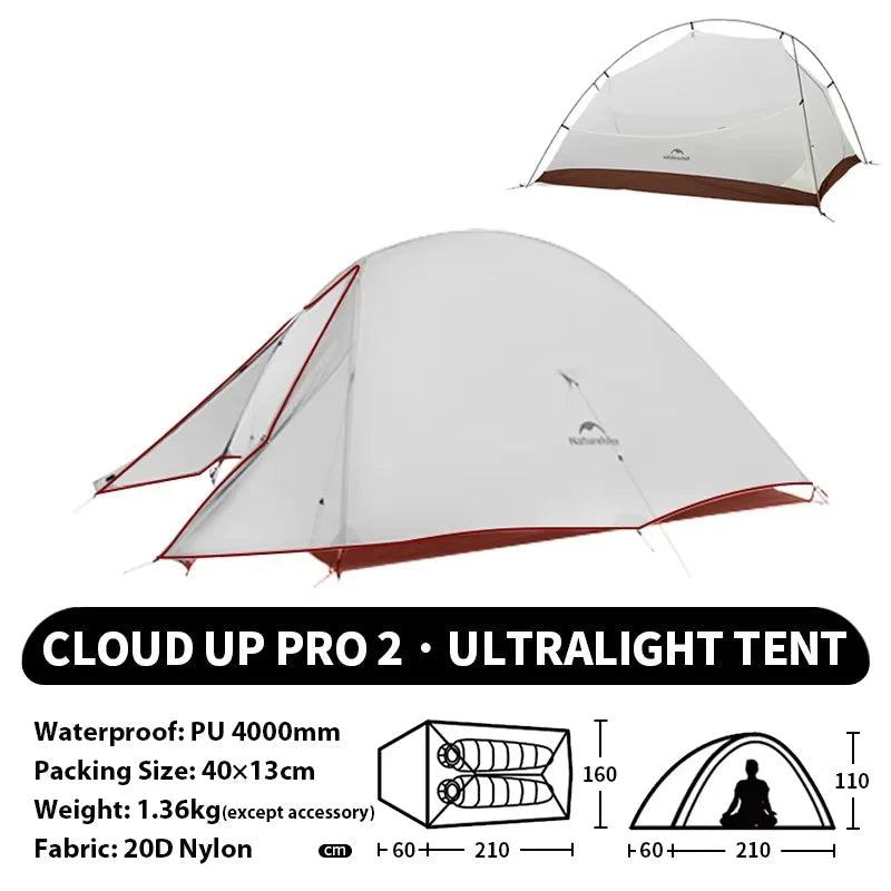 Ultralichte 1-Persoons Fietstent – Waterdichte Trekkingtent voor Backpacken en Kamperen