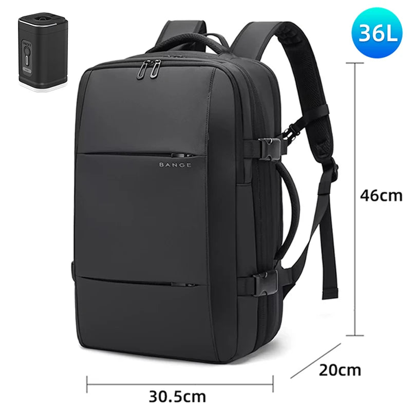 Uitbreidbare Waterdichte Reistas Rugzak – 17" Laptop Rugzak – Grote School‑ & Zaken Backpack – Reis & Hiking Unisex