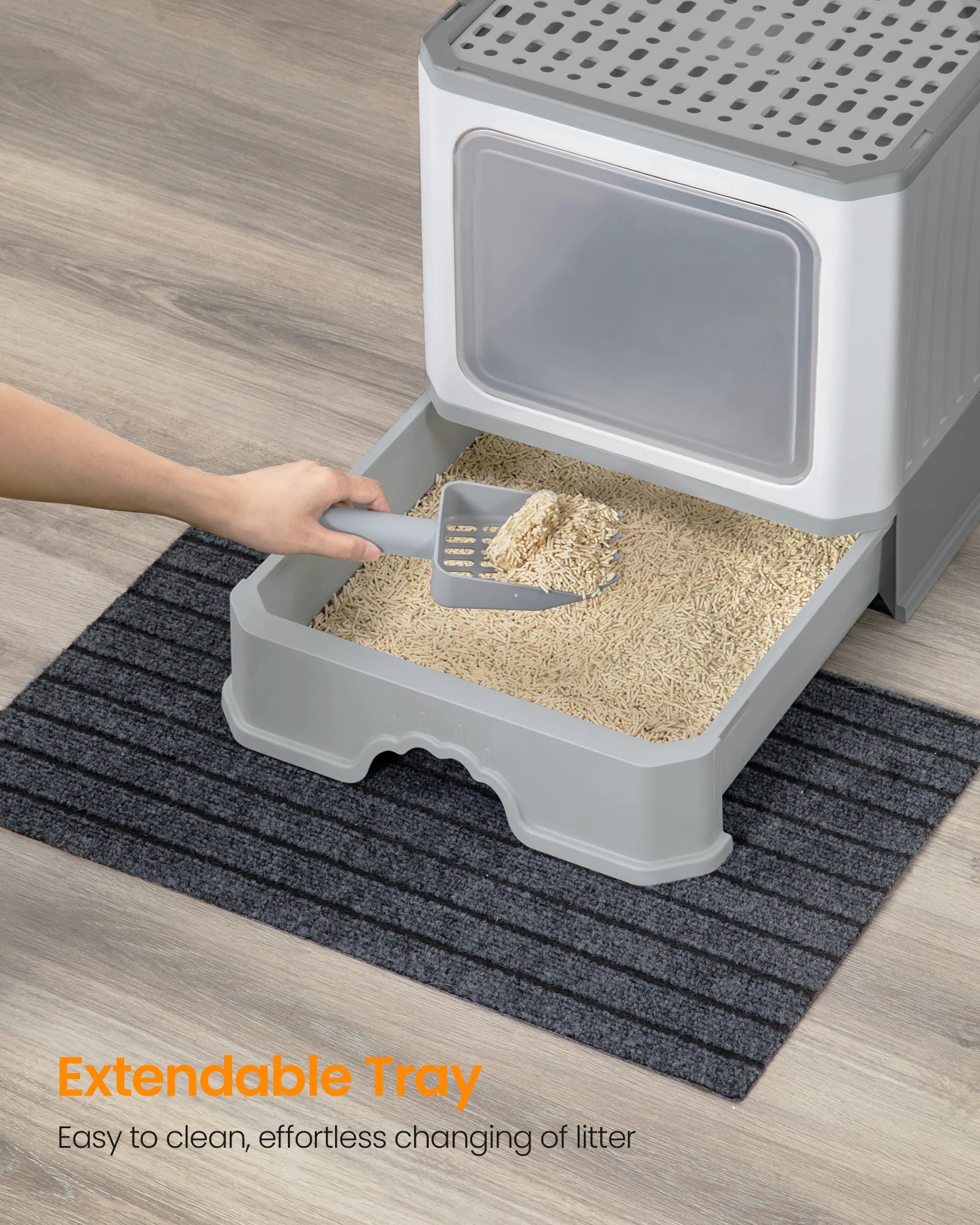 Kattenbak met lade en deksel – ruime kattenbak voor katten tot 15 kg
