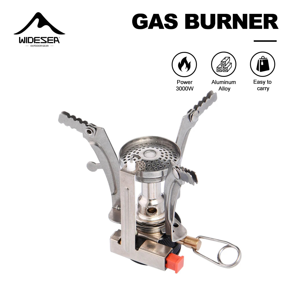 Ultralichte 3000W Camping Gasbrander – Draagbare Outdoor Kookbrander met Aluminium Body en Opbergdoos