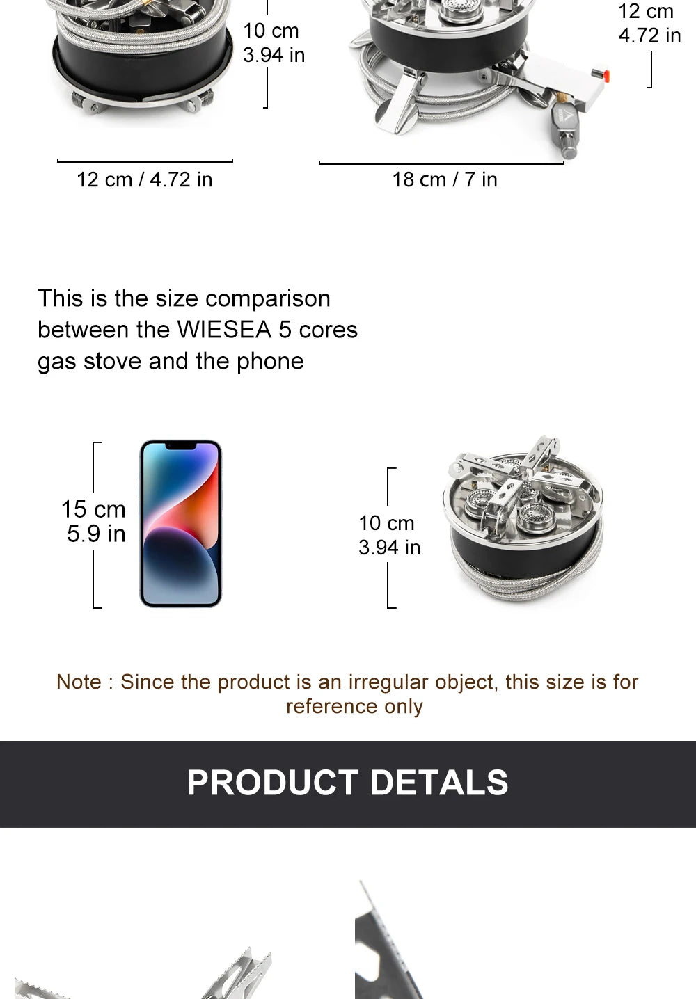 Draagbaar 8800W Camping Gasfornuis – Hoge Vermogen Outdoor Brander Voor Kamperen & Picknicken