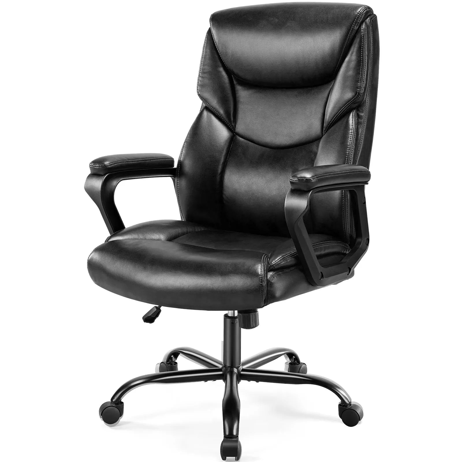 Ergonomische PU Leren Bureaustoel met Rug‑ en Lendensteun – Verstelbare Draaistoel voor Kantoor & Gaming