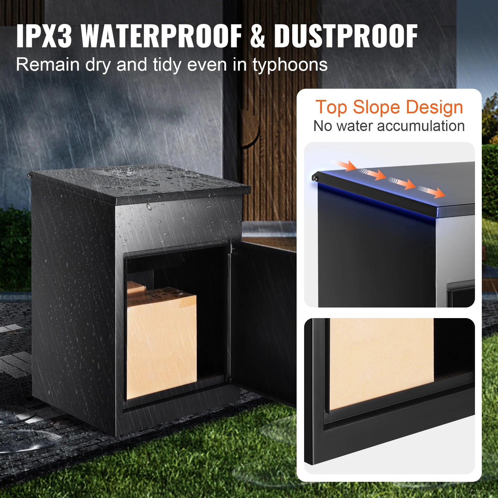Waterdichte Anti‑diefstal Wandbrievenbus met Slot – Grote Buiten Pakketbox
