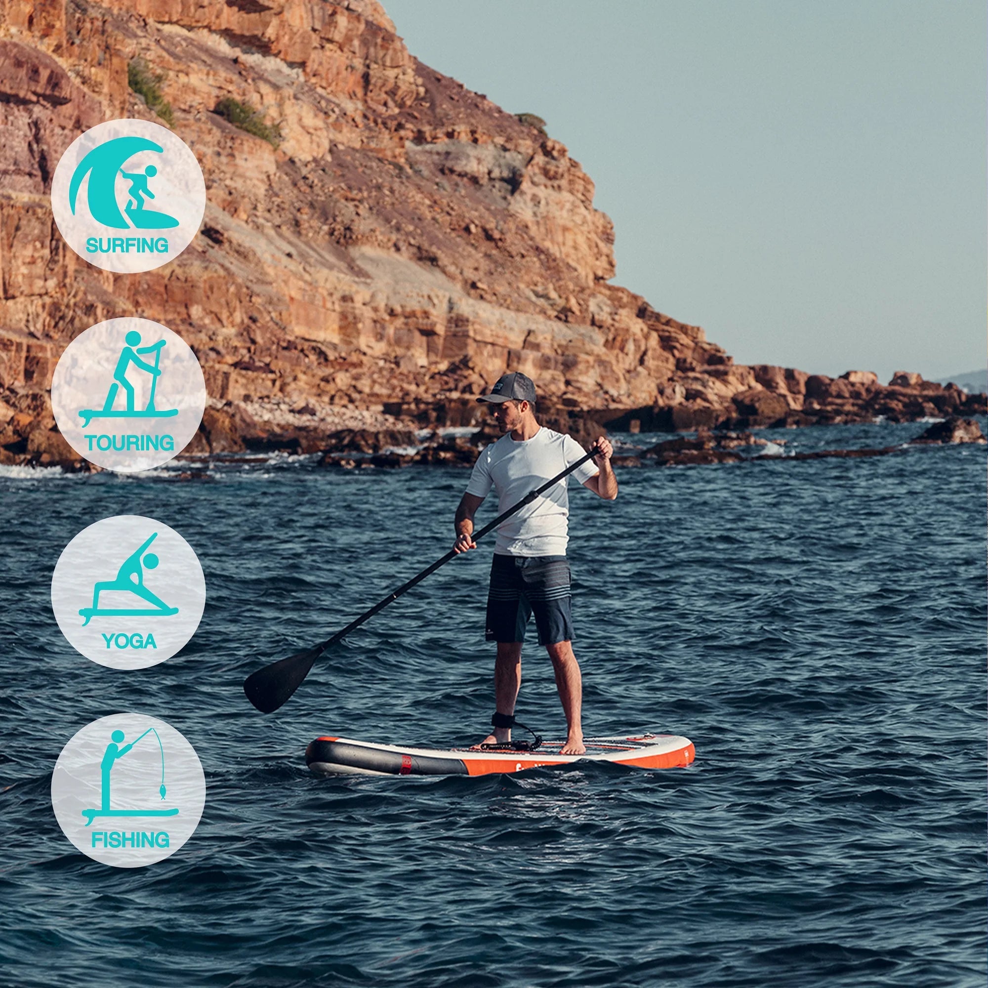 Opblaasbaar SUP Board – Stand Up Paddle Board 335 cm met Antislip Deck – Complete Set voor Beginners & Gevorderden