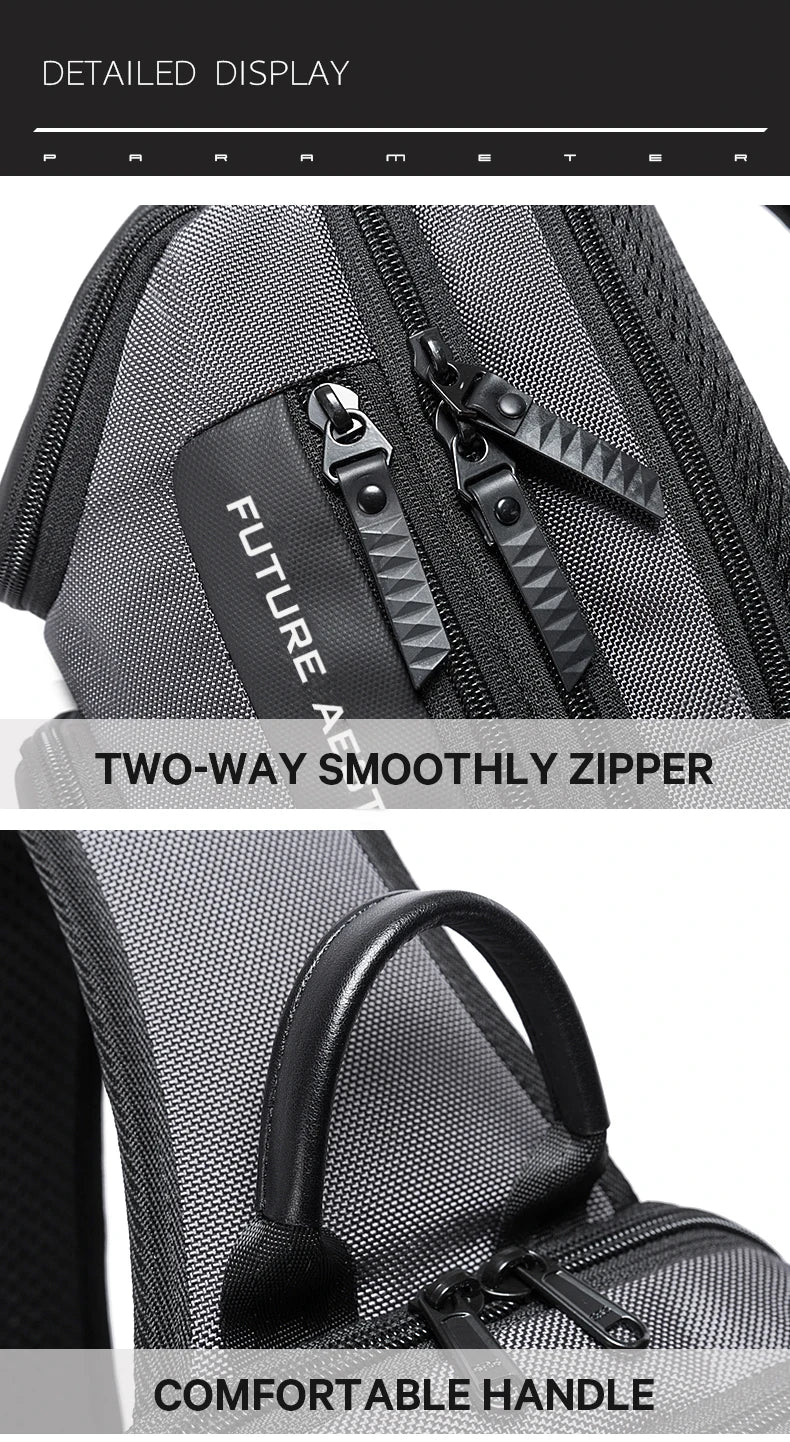 Waterdichte Anti‑Diefstal Crossbody Tas Heren – Multifunctionele Sling Bag voor Reizen & Dagelijks Gebruik