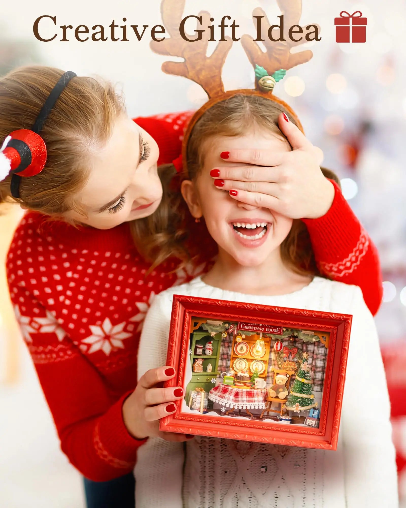 3D LED Kerst Diorama Houten Puzzel – Sfeervolle Kerstdecoratie & Creatief Cadeau voor Volwassenen