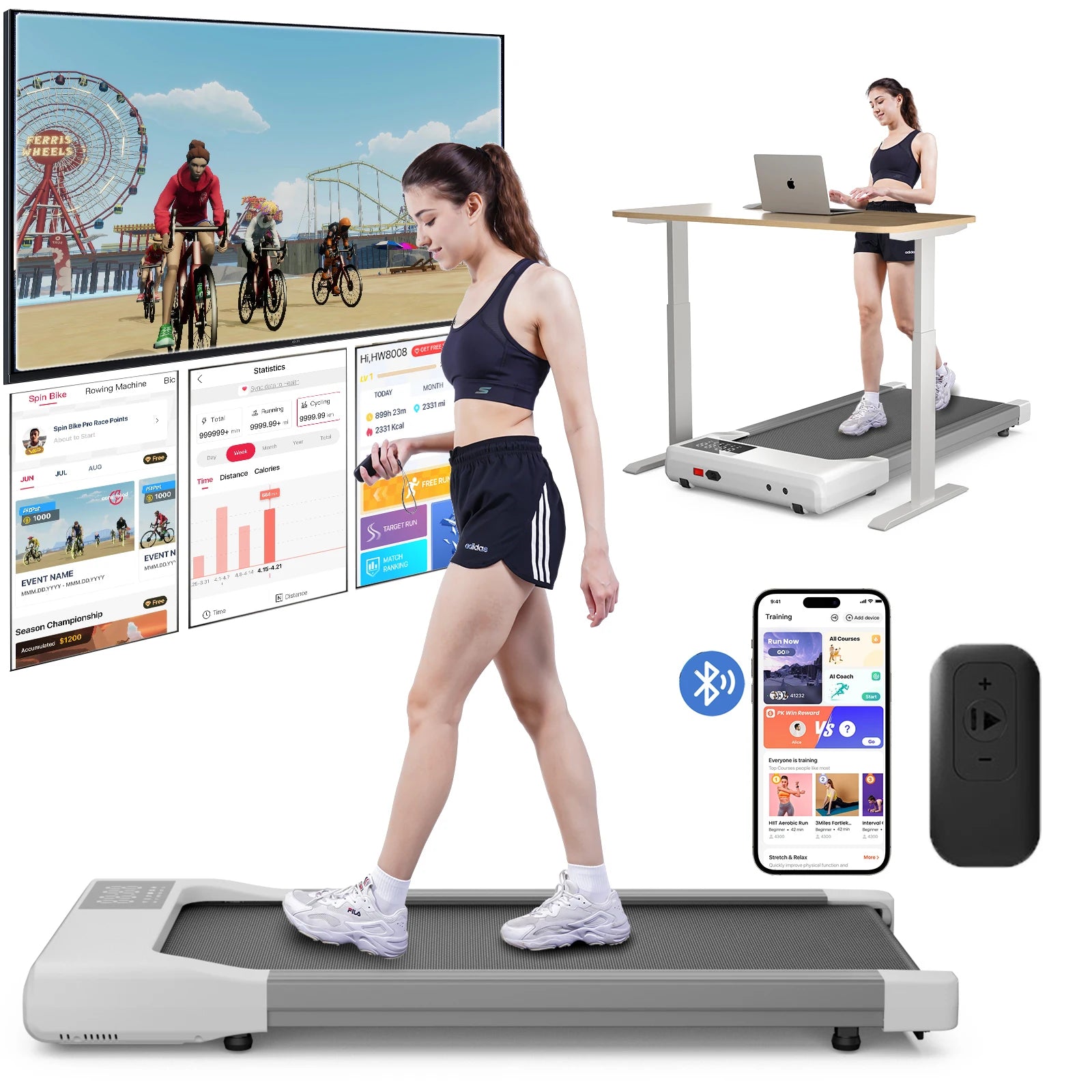 Walking Pad Loopband 2.5HP – Compacte Elektrische Treadmill voor Thuis en Kantoor