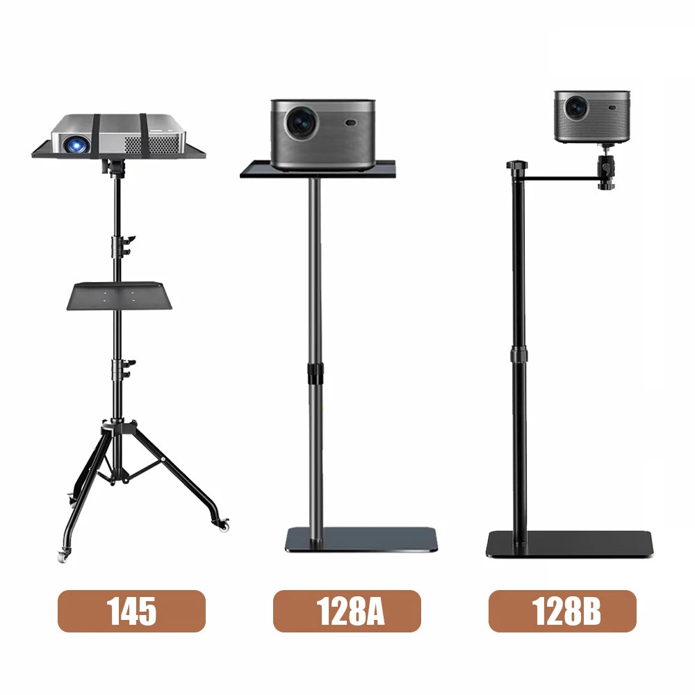 Verstelbaar Projector- en Laptopstatief 145 cm – Draagbaar Bureau- en Studio Statief voor Camera’s, Projectors en Verlichting