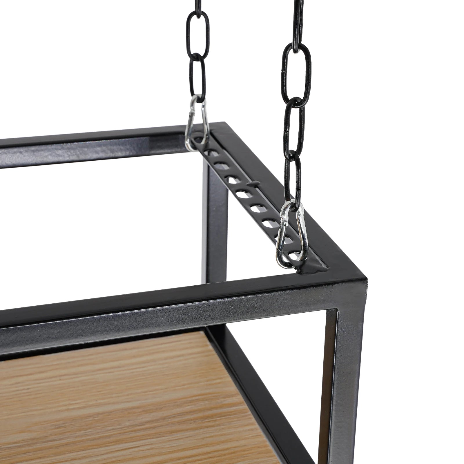 Hangend Wijnrek Industrieel met Glazenhouder – Vintage Plafond Wijnrek Metaal & Hout