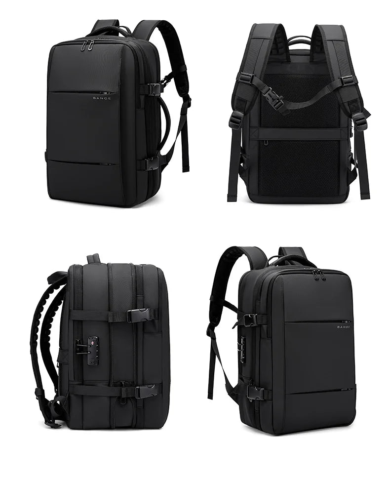 Uitbreidbare Waterdichte Reistas Rugzak – 17" Laptop Rugzak – Grote School‑ & Zaken Backpack – Reis & Hiking Unisex