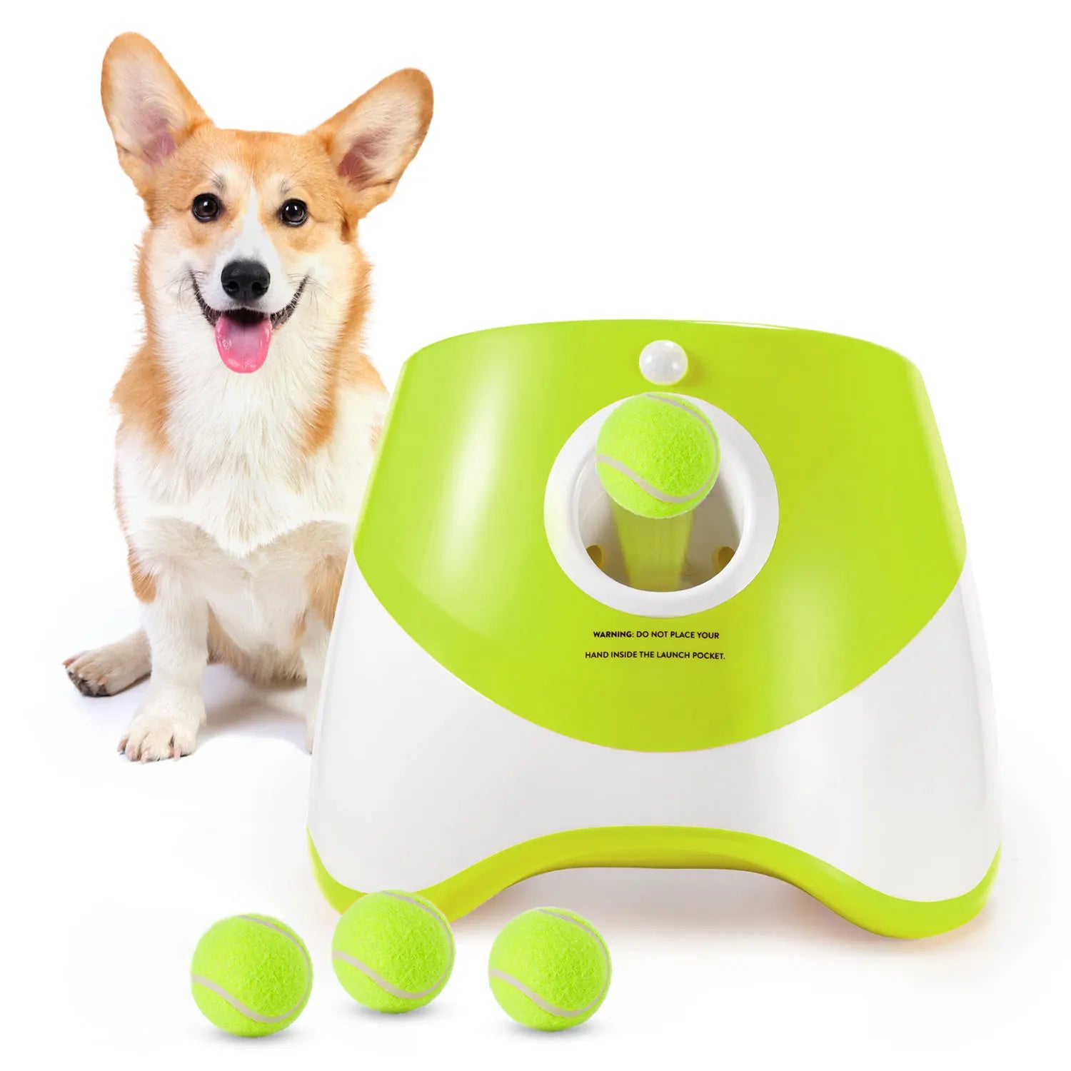 Automatische Ballenwerper voor Honden – Interactief Hondenspeelgoed met 3 Ballen – Oplaadbare Tennis Launcher