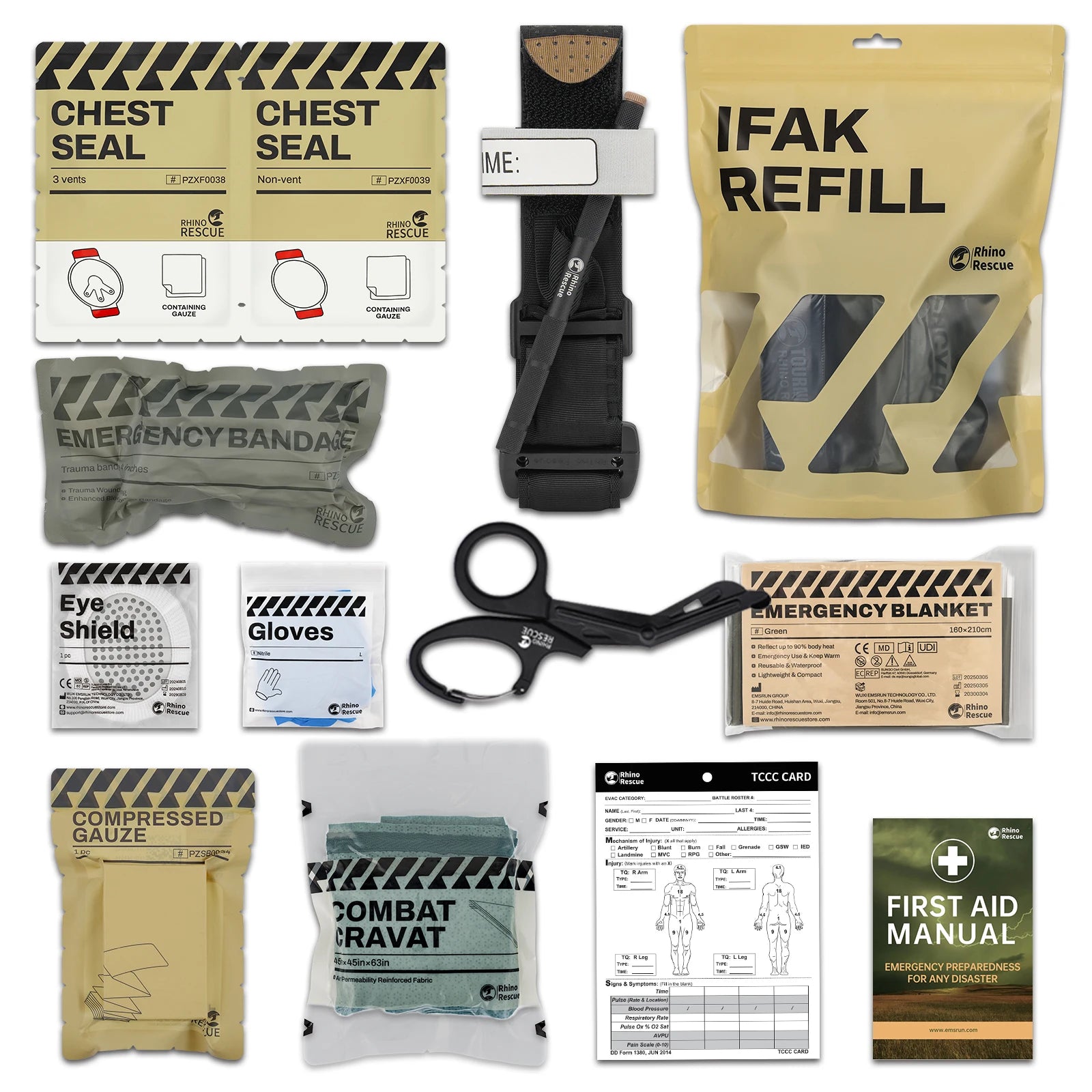 IFAK Navulset Tactische Trauma Kit – Complete Eerste Hulpset voor Noodsituaties