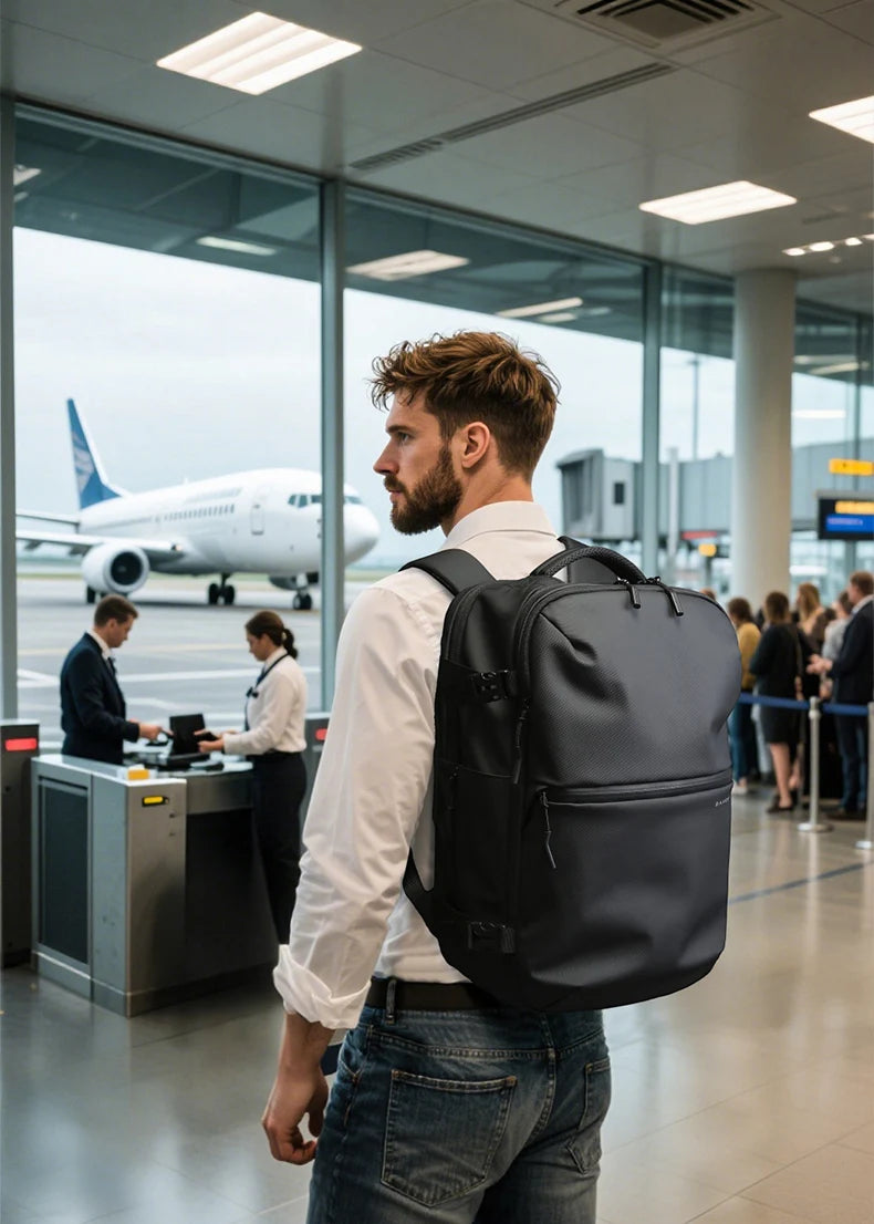 Anti‑diefstal Waterdichte Laptop Rugzak 15.6 Inch – Handbagage Reistas met Wet & Dry Scheiding