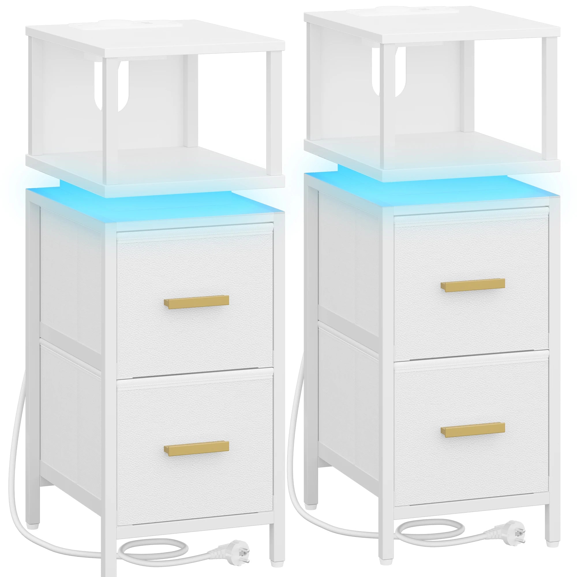 Smal nachtkastje met 2 lades – Compact en praktisch meubel voor slaapkamer