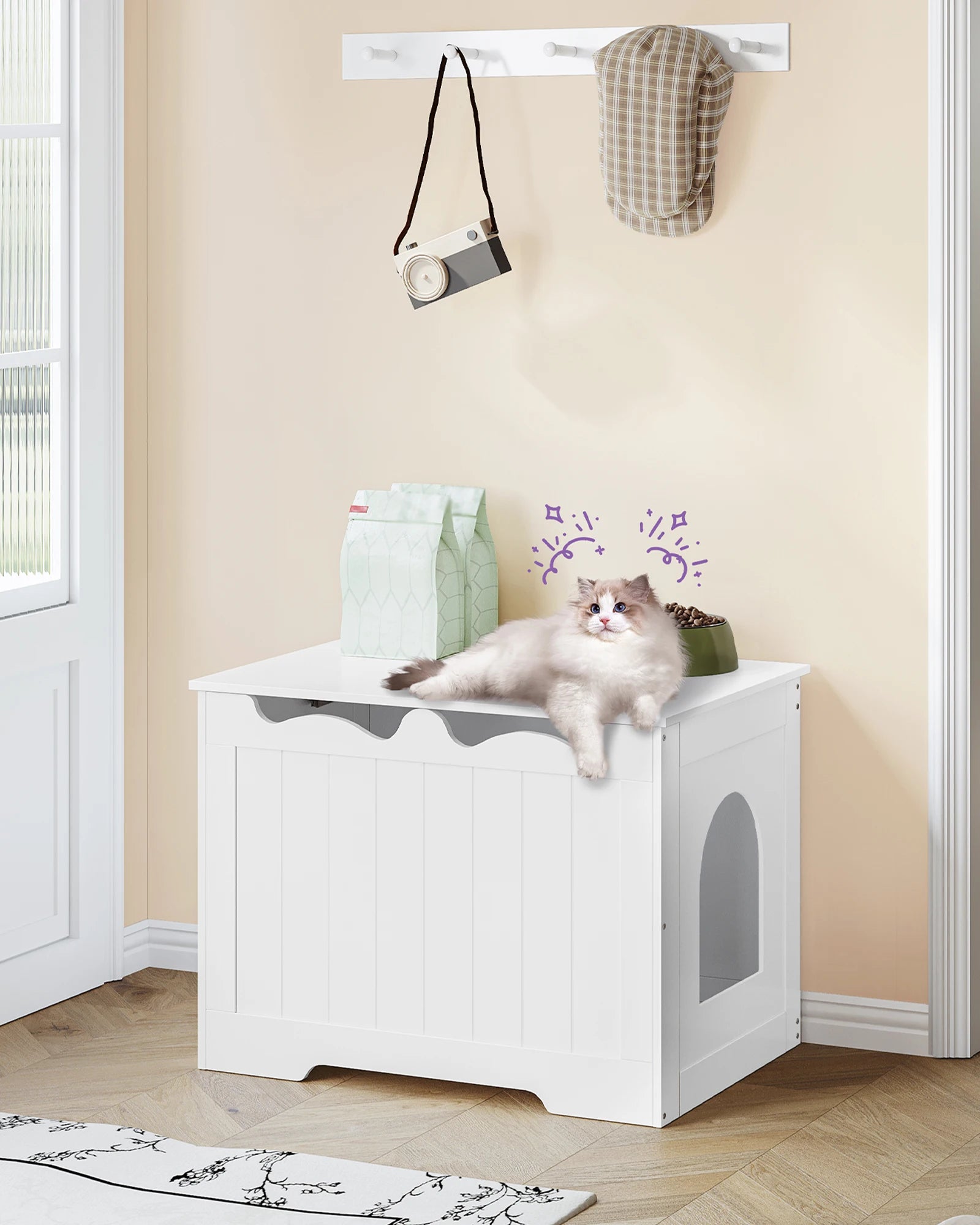 Verborgen kattenbak kast – multifunctioneel kattenmeubel voor huis en interieur