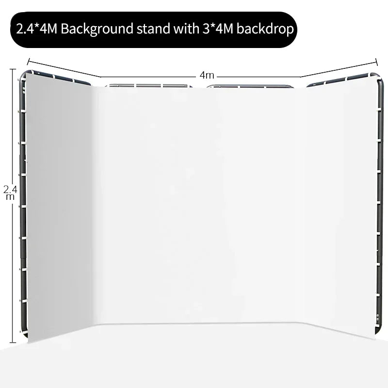 Achtergrondstandaard Fotografie 240x400 cm – Professioneel Groenscherm Frame voor Video en Studio Opnames