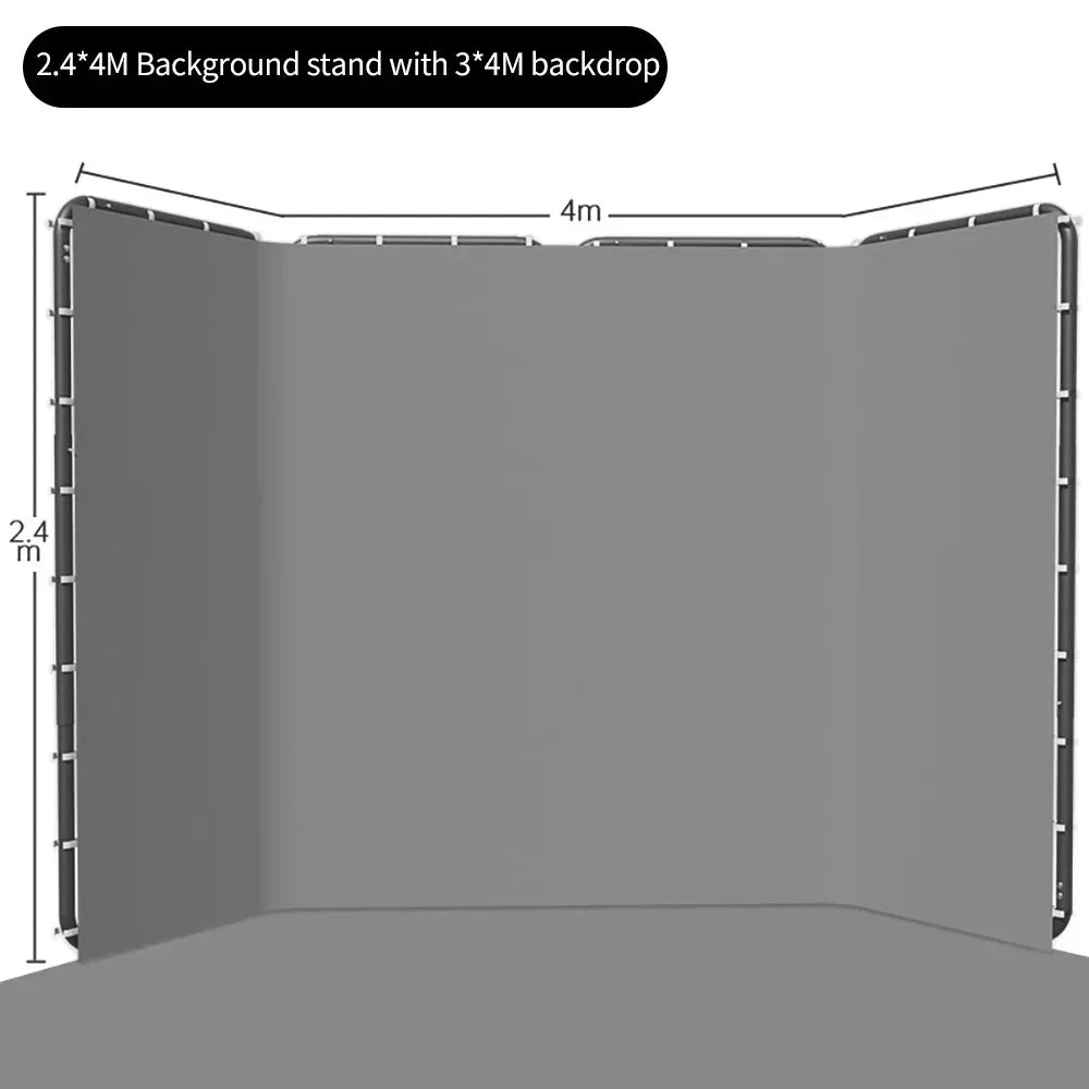 Achtergrondstandaard Fotografie 240x400 cm – Professioneel Groenscherm Frame voor Video en Studio Opnames