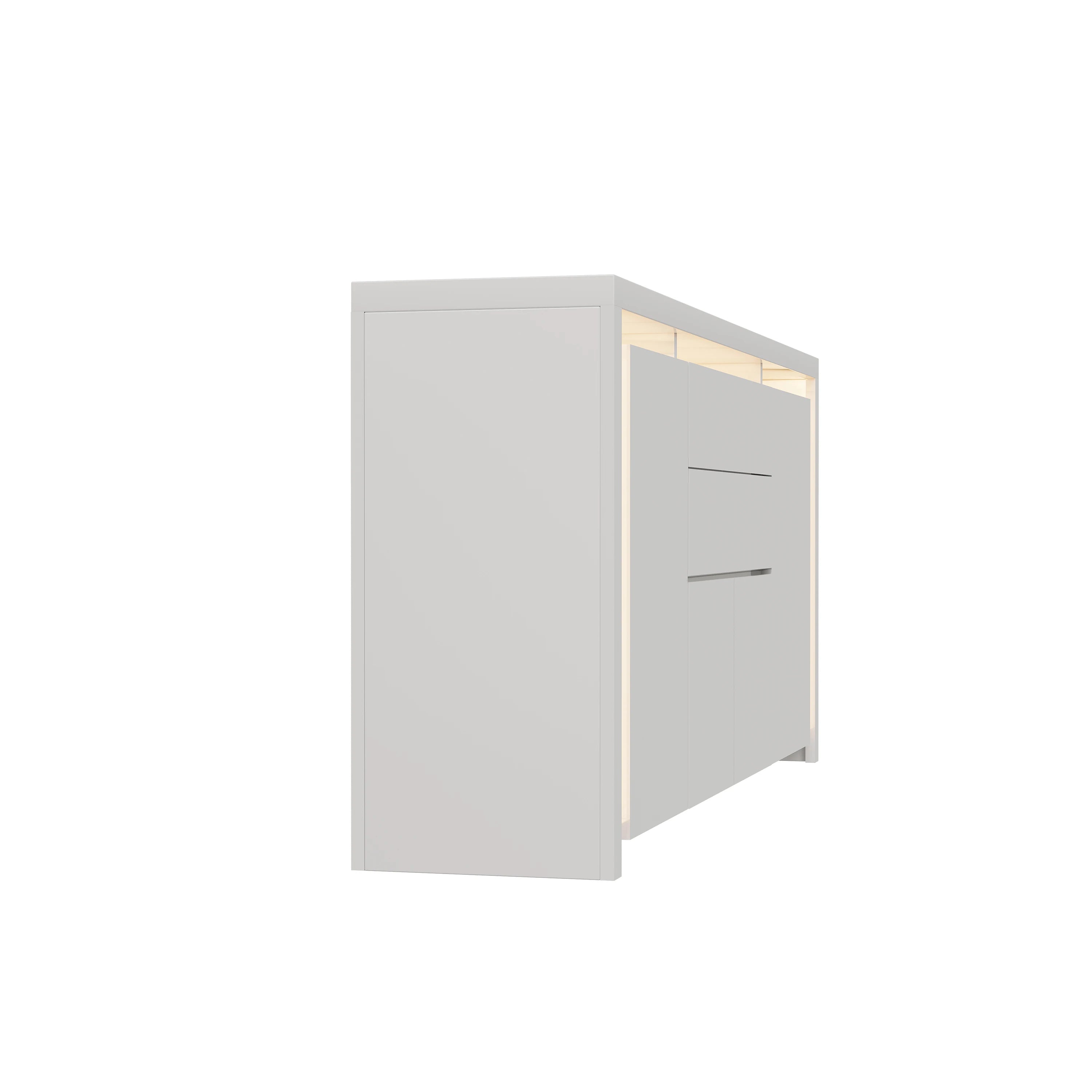 Hoogglans Buffetkast met LED Verlichting – Modern Dressoir met Opbergruimte