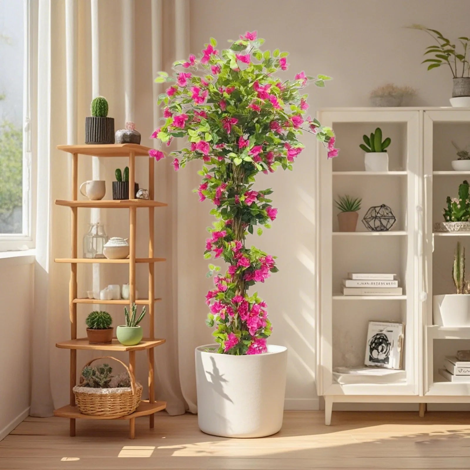 Kunstmatige Bougainvillea Boom 185 cm Roze – Realistische Nepplant voor Binnen & Buiten