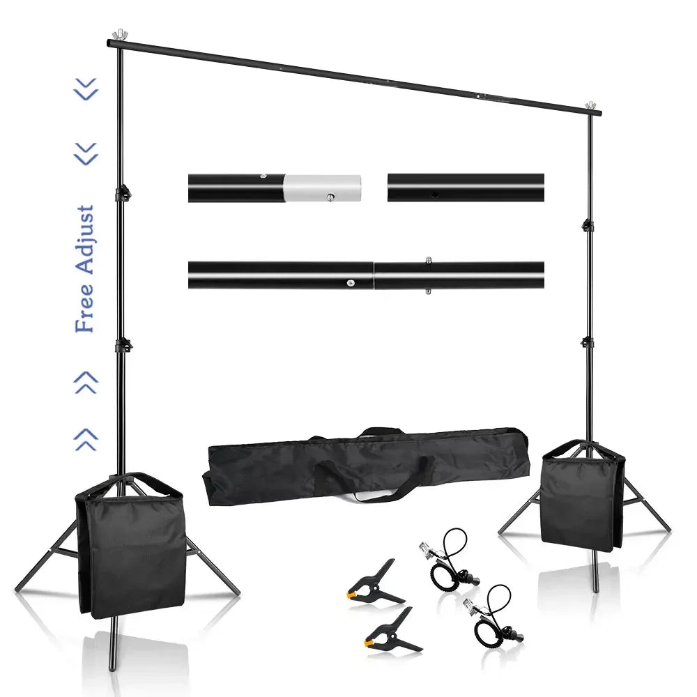 Verstelbare Achtergrond Steun Kit – Fotografie Statief Systeem met Draagtas – Professionele Fotostudio Achtergronden