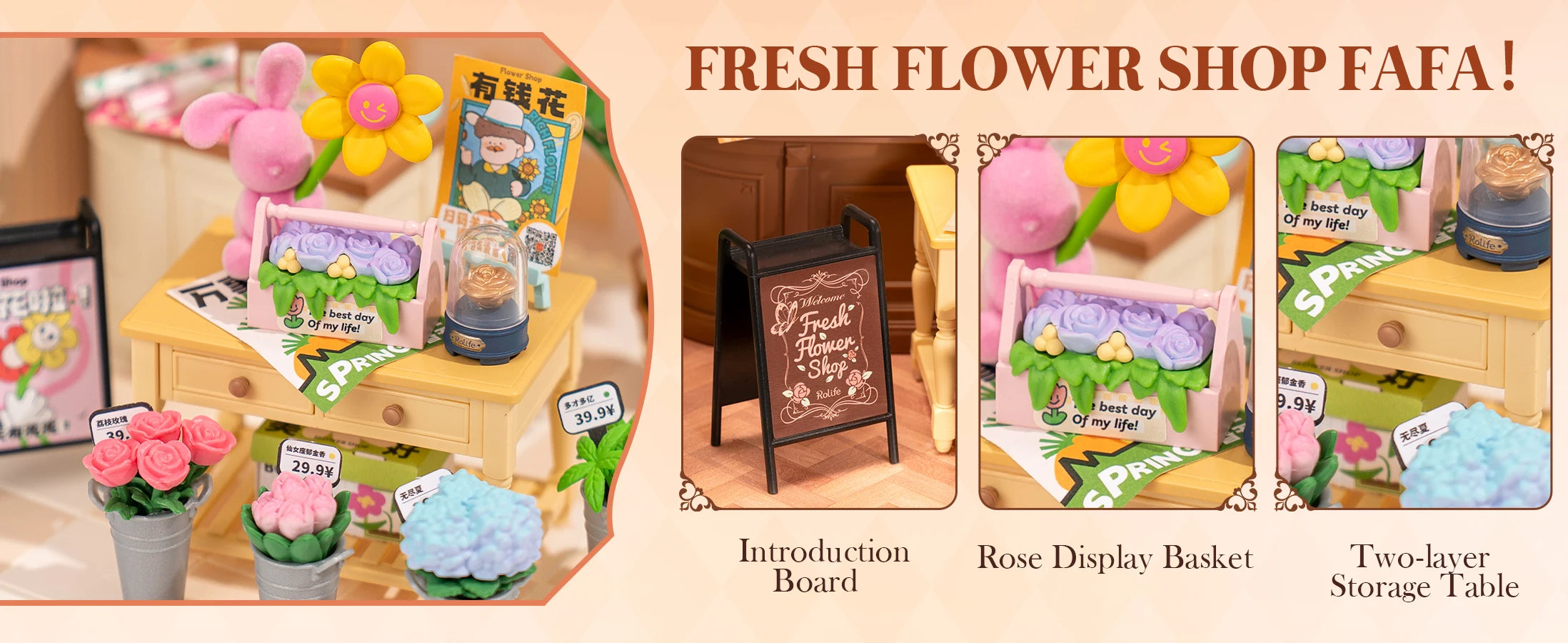 3D Puzzel Miniatuur Roze Slaapkamer – DIY Bouwset voor Creatieve Hobbyisten en Poppenhuisfans