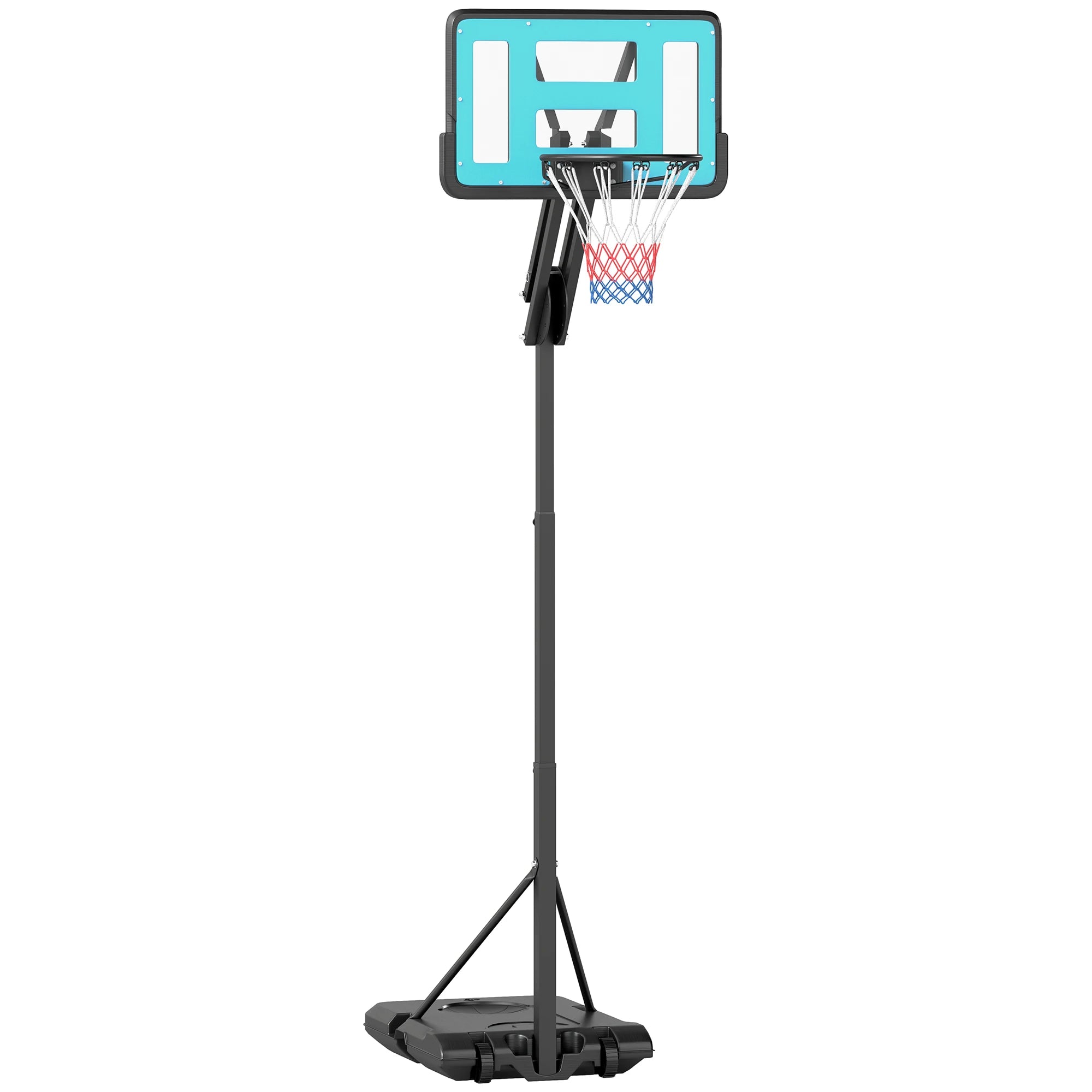 Verstelbare Outdoor Basketbalring 180-270 cm – Stevige Basketbalstandaard met Wieltjes voor Tuin en Sportveld