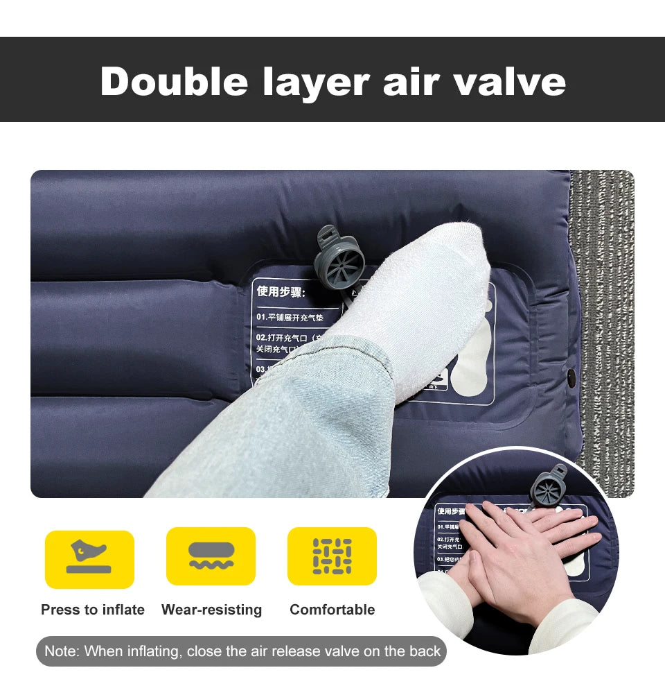 Ultralichte Zelfopblazende Campingmat – Comfortabel Luchtbed voor Backpacken, Wandelen & Outdoor