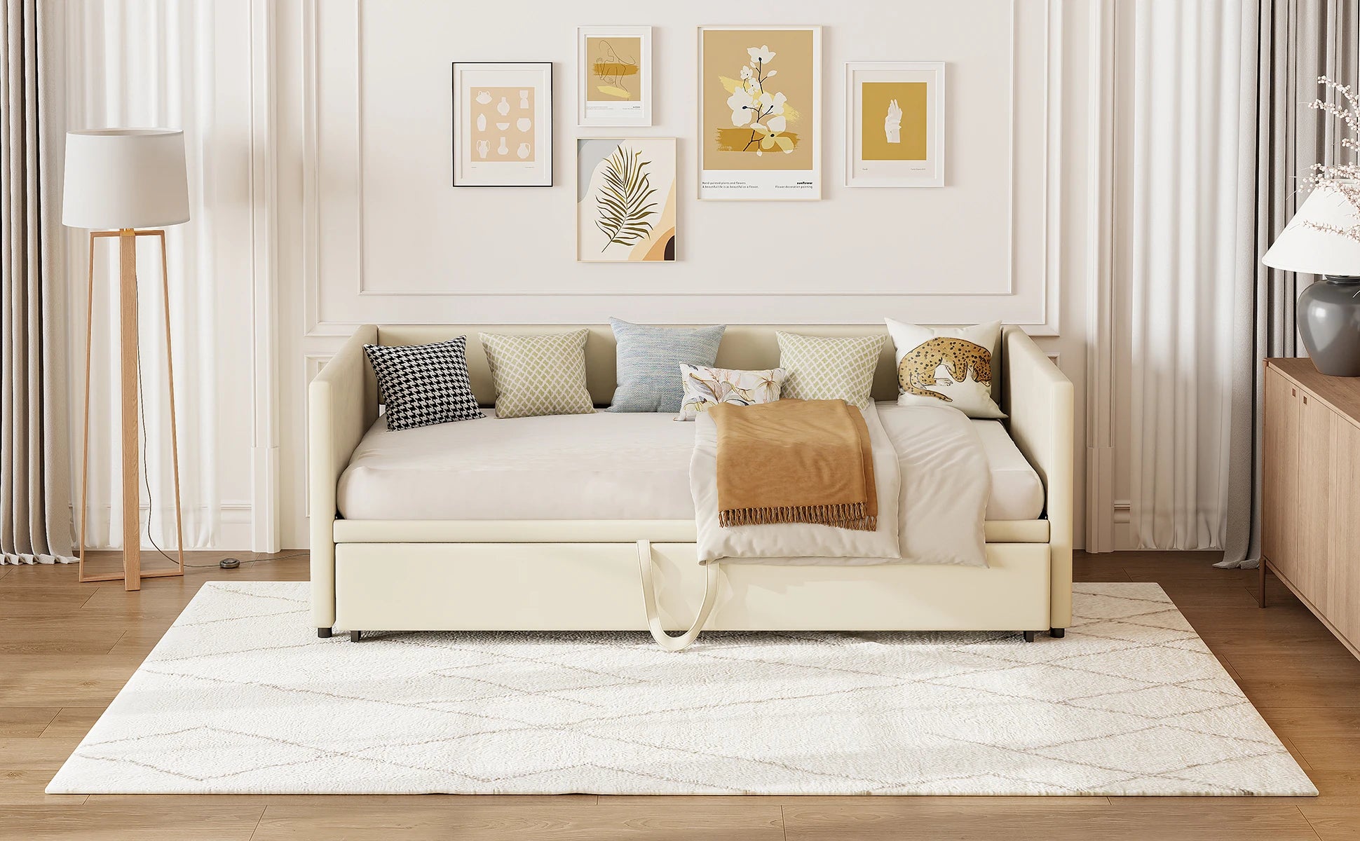 Fluwelen 2‑in‑1 Slaapbank 90×200 cm – Multifunctionele Bank & Bed