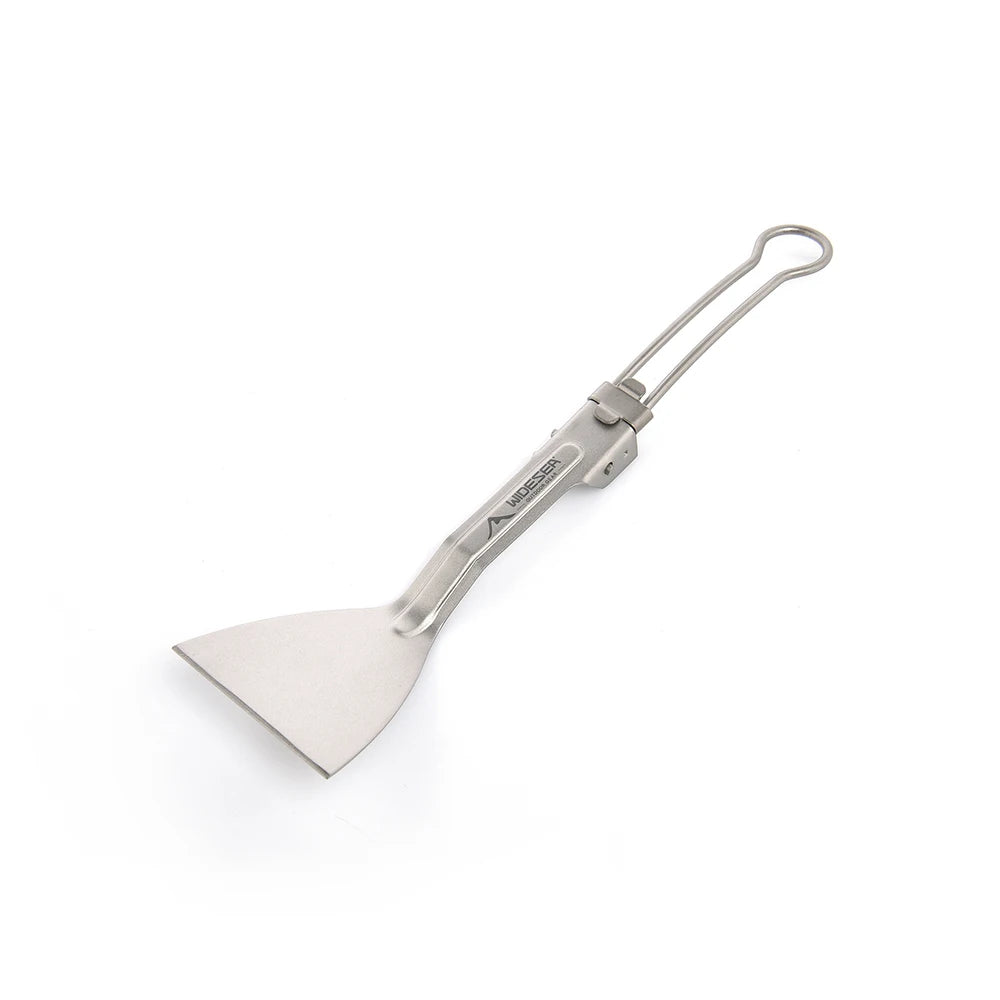 Titanium Opvouwbare Camping Keukenspatel – Lichtgewicht Outdoor Spatel Voor Picknick & Kamperen