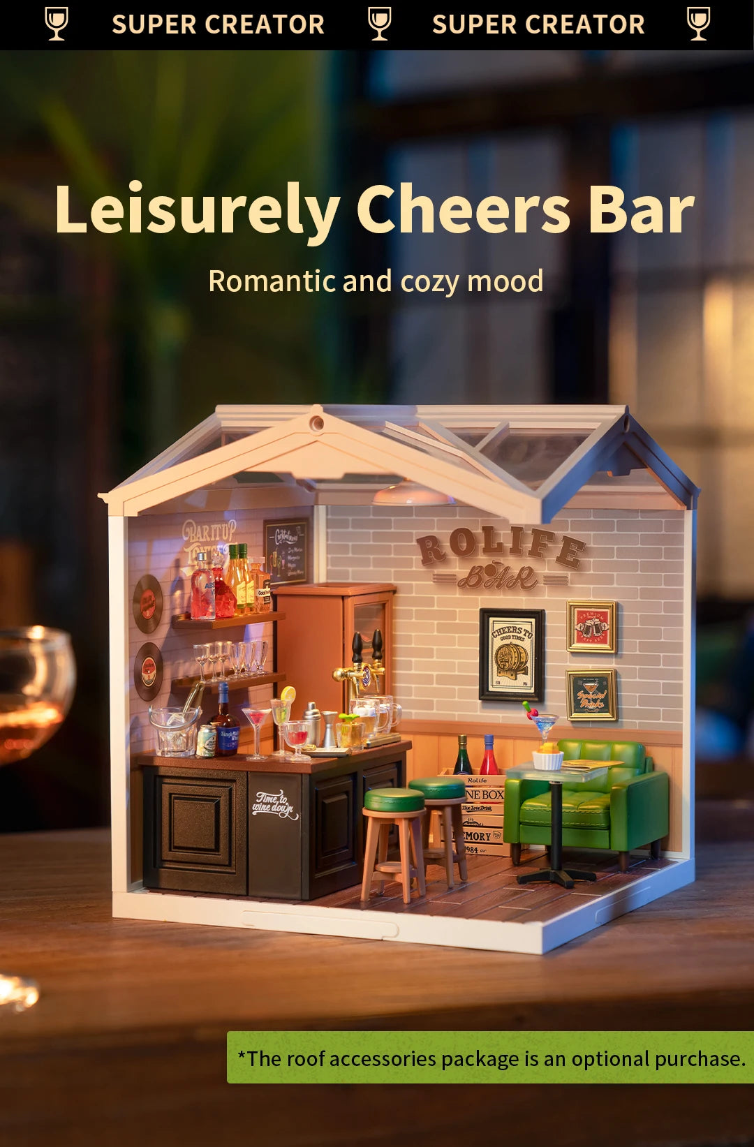 Miniatuur Poppenhuis Bouwset – Burgers Bar Thema – Creatieve DIY Bouwstenen voor Kinderen en Tieners
