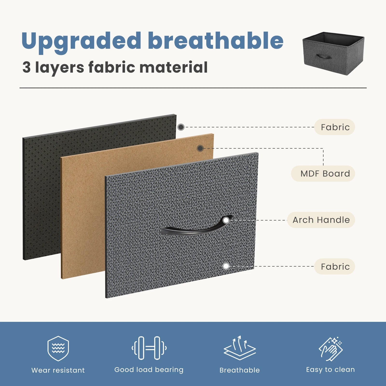 Moderne Kast met 4 Lades – Multifunctionele Slaapkameropberger