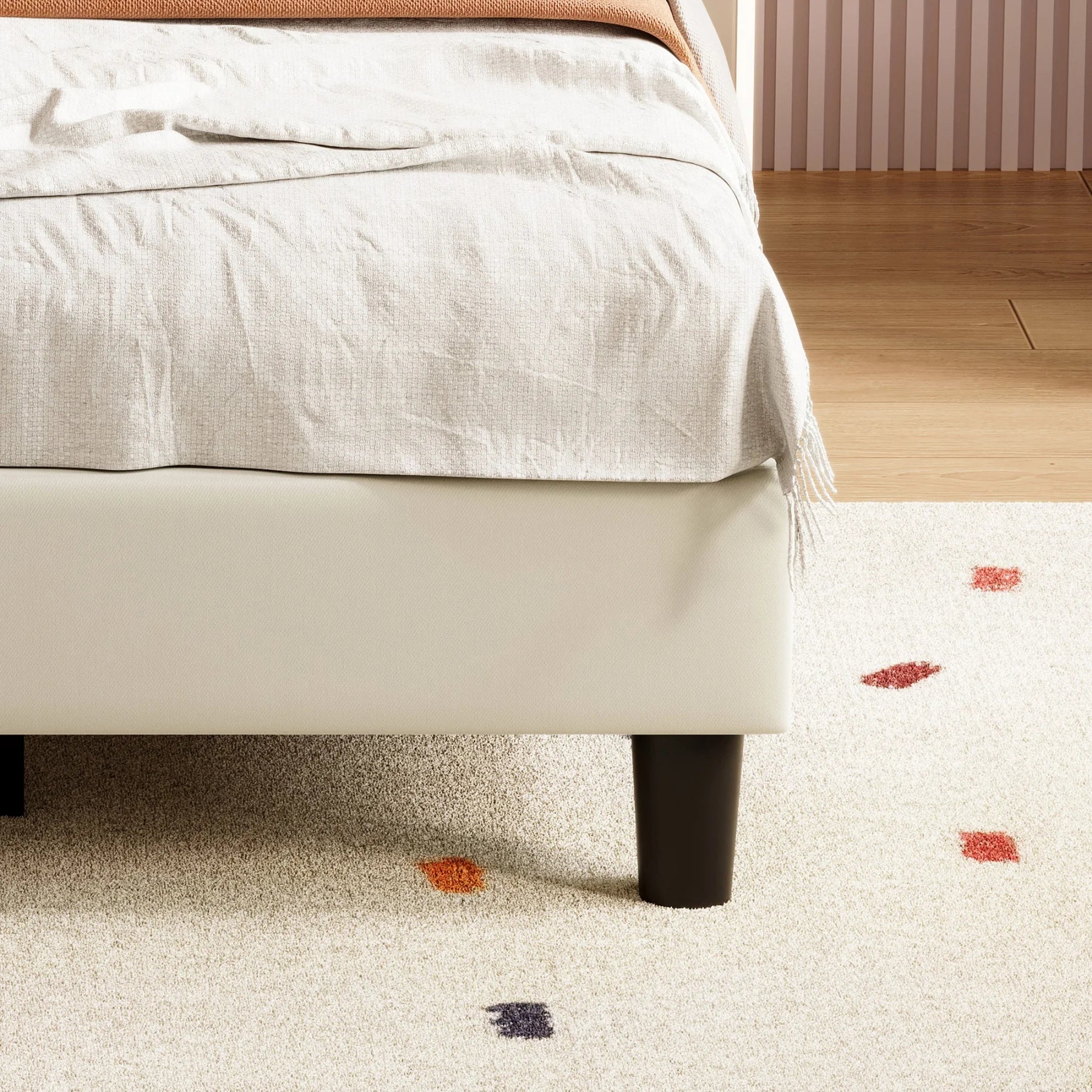 Kinderbed 90x200 Meisjesbed Fluweel Bloemenkroon – Speels & Stijlvol