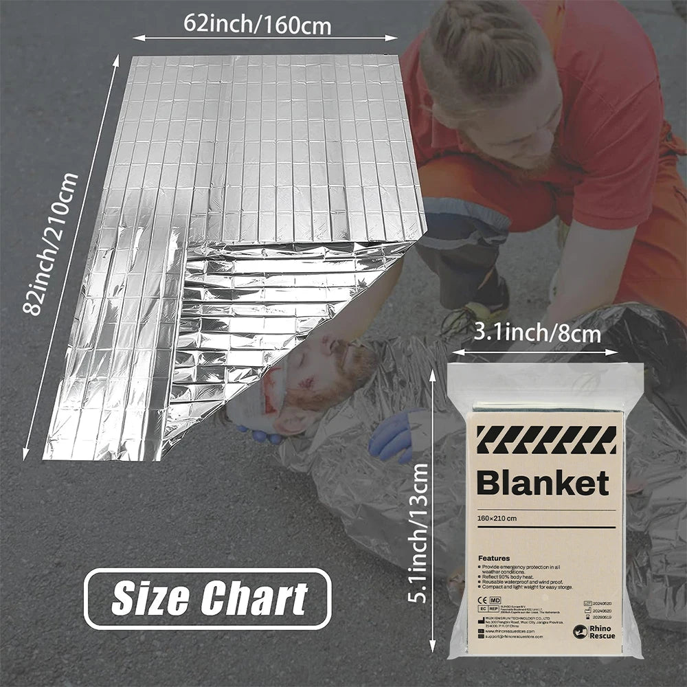 Overlevingsdeken Waterdicht – Thermische Nooddeken voor Outdoor, Camping & EHBO