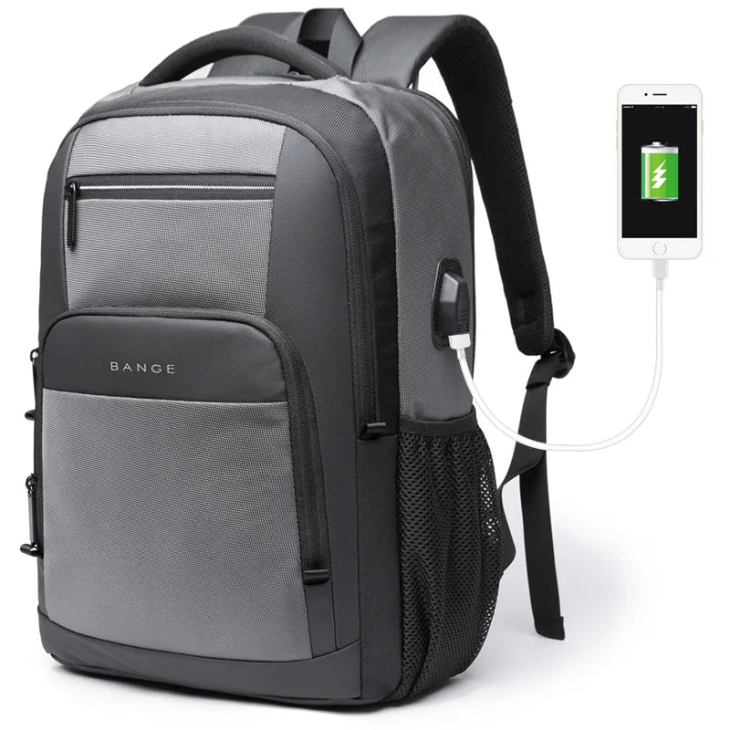 Waterdichte Rugzak met USB‑Oplaadpoort – Laptoprugzak 15,6″ Unisex School & Reis