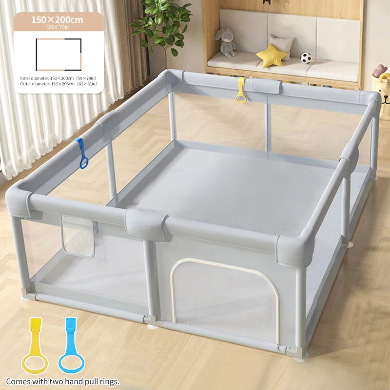 Grote Baby Speelbox met Schuim‑bescherming & Ballenbak – Veilige Speelruimte voor Baby’s (0‑6 Jaar)
