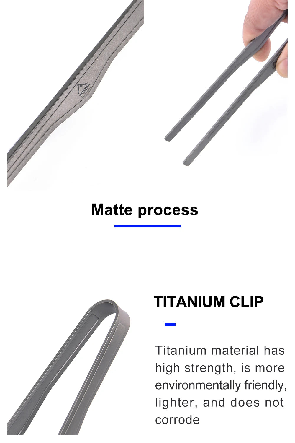 Titanium Ultralichte Camping Voedselclip – Anti‑Slip & Gebogen Outdoor Tang