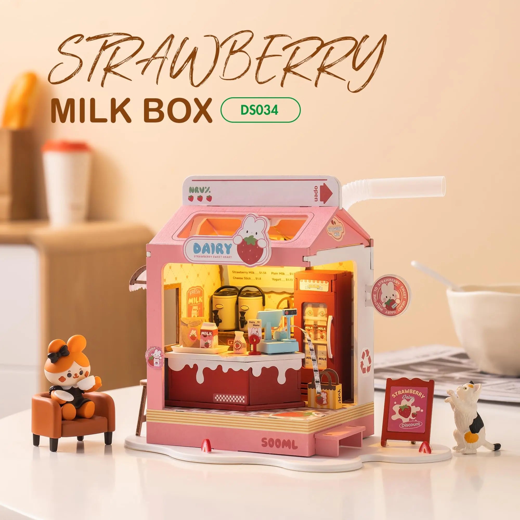 DIY Miniatuur Huis Kit – Food Box Creatief Bouwpakket voor Kinderen en Hobbyisten – Houten Miniatuur Poppenhuis 1:24