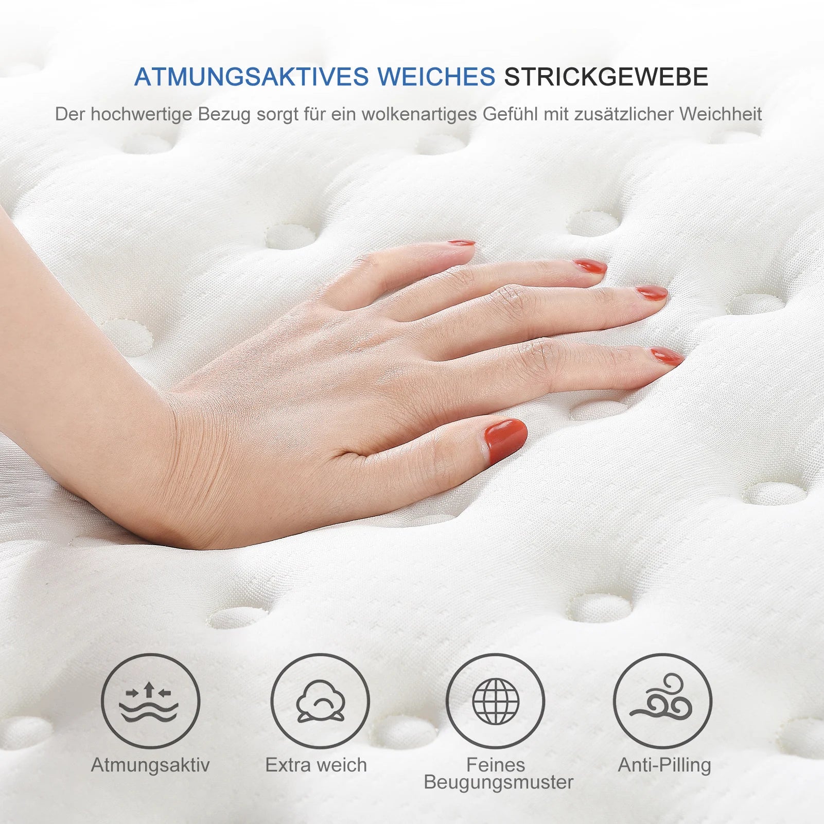 Pocketveringmatras 90–140x190/200 cm Medium – Comfort en Ondersteuning voor Goede Nachtrust