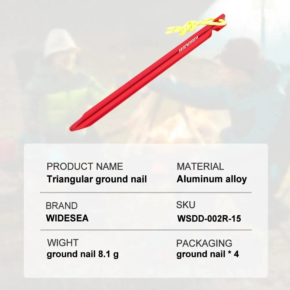 Tentharingen Set 4‑delig voor Sneeuw & Camping – Aluminium Haringset voor Harde Grond