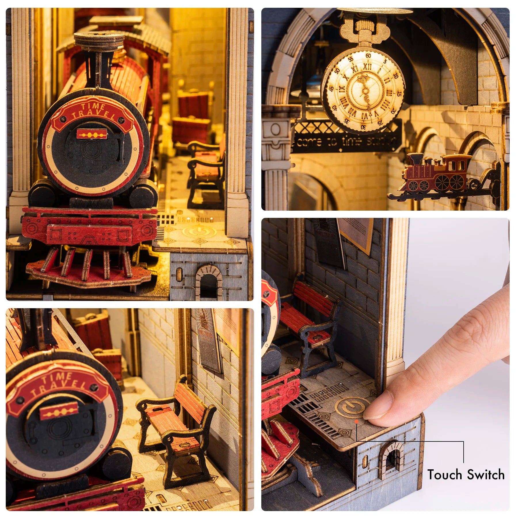 Houten Miniatuur Boekhoekje DIY – LED Sfeerlampje Creatief Knutselpakket voor Jong en Oud