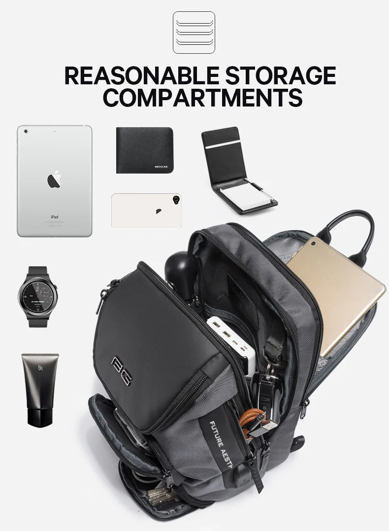 Waterdichte Anti‑Diefstal Crossbody Tas Heren – Multifunctionele Sling Bag voor Reizen & Dagelijks Gebruik