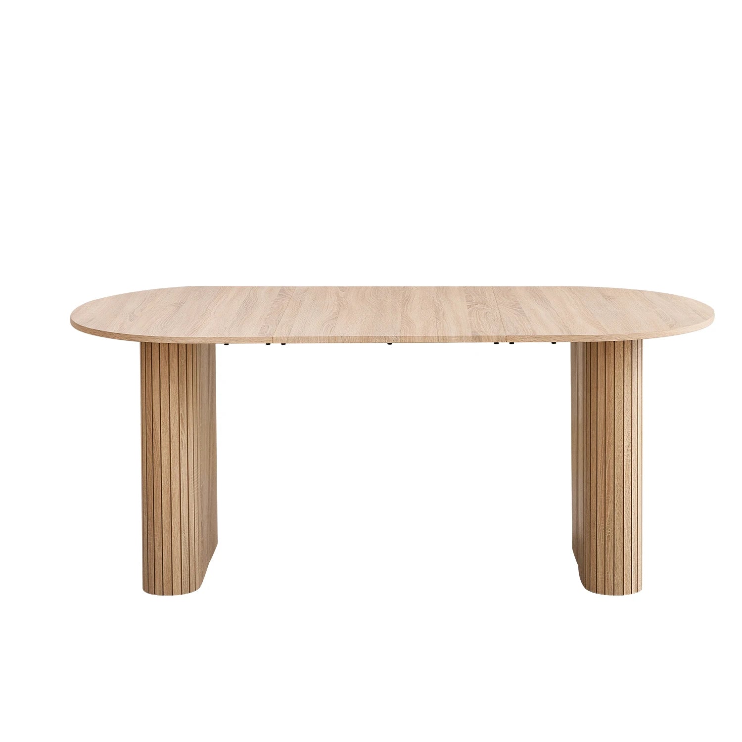 Ovale Eettafel 180×90 cm – Scandinavisch Design, Massief Houten Blad voor 6–8 Personen