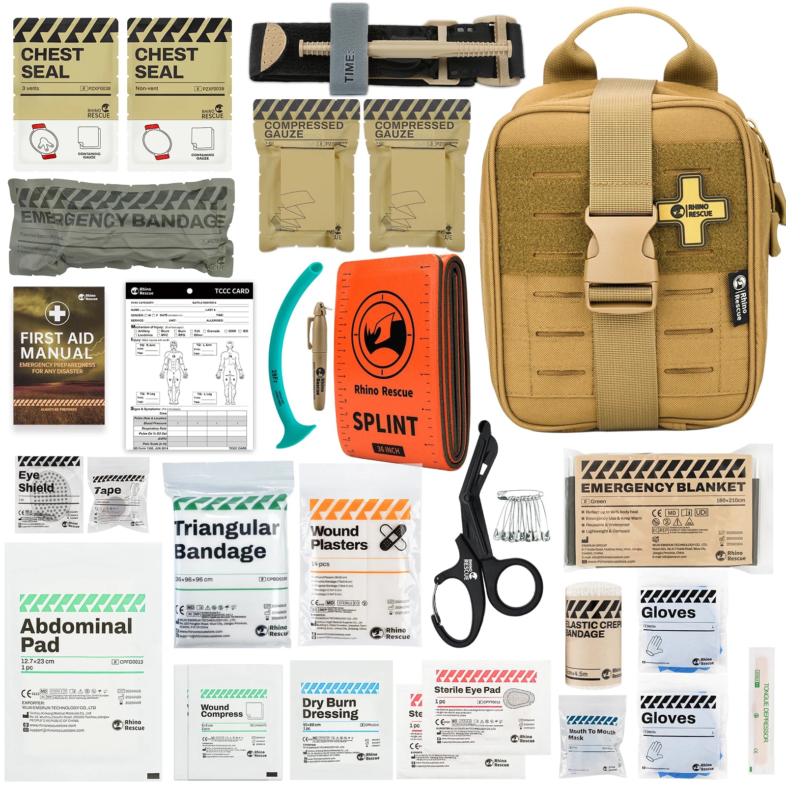 Tactische Trauma Eerste Hulp Kit – Volledige IFAK EHBO Set voor Auto, Outdoor & Noodsituaties
