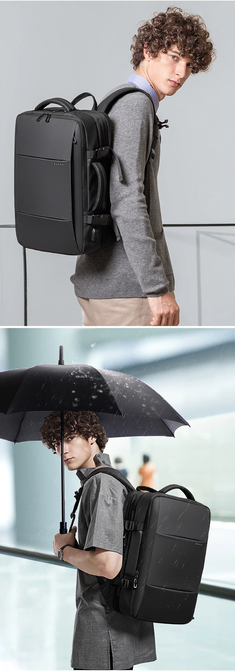 Waterdichte Rugzak Voor Laptop – Grote Capaciteit tot 17.3 inch – USB & Expandable – Zakelijk & School