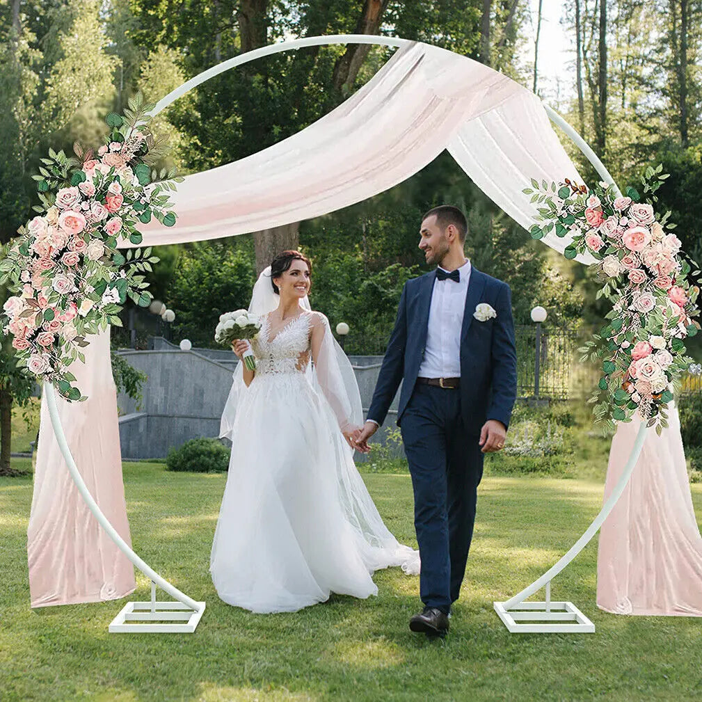 Ronde Bruiloftsboog Cirkel Frame – Metalen Backdrop Standaard voor Bruiloft, Ballonnen en Bloemen Decoratie