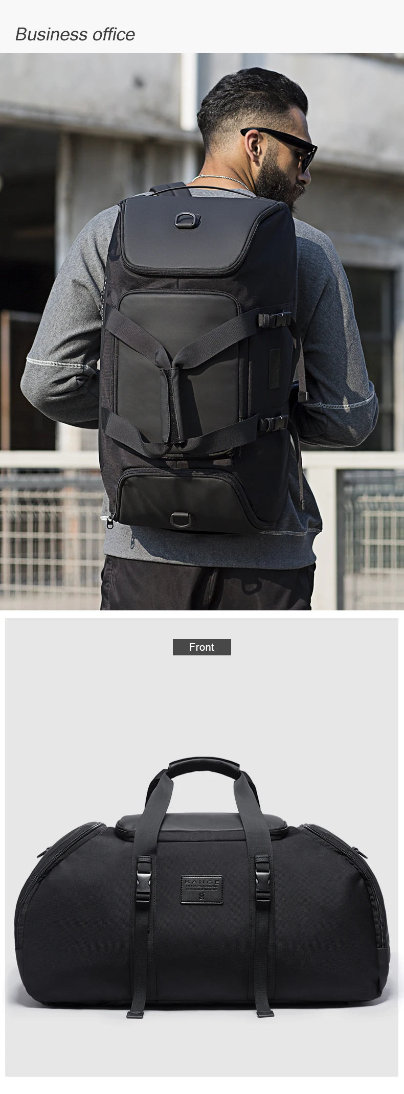 Ruime Waterdichte Reistas Voor Mannen – Multifunctionele Sporttas, Weekend Duffel & Rugzak – Lichtgewicht Oxford Reistas Met Anti‑vlek Bescherming